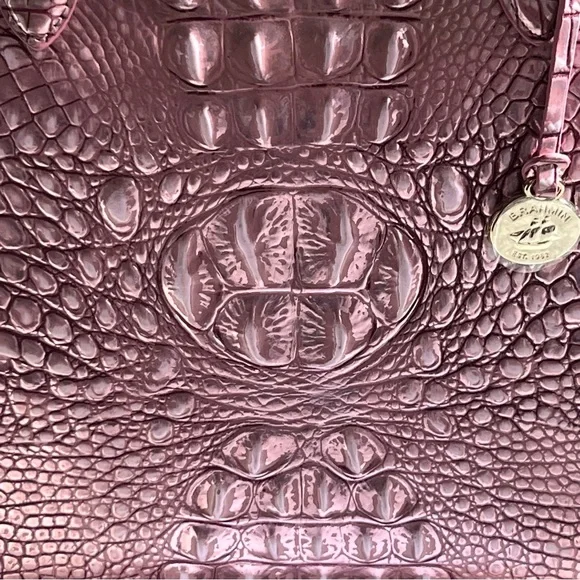 BRAHMIN LARGE Tote Bag Leather Caroline Mulberry Potion Melbourne Purse NWT - Picture 9 of 16